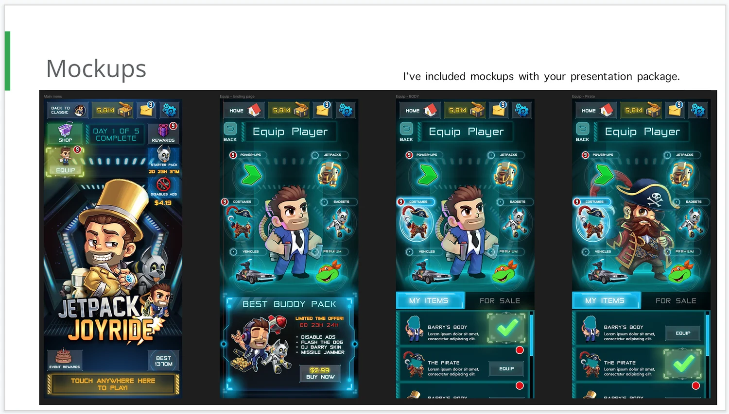 Jetpack Joyride — selected design work